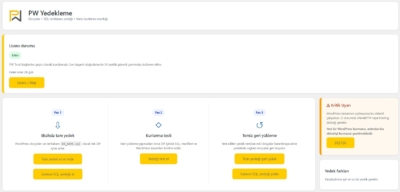 PW WordPress yedekleme eklentisi
